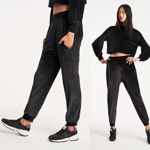 Beach Riot Josie Glitter Sparkle Joggers XS